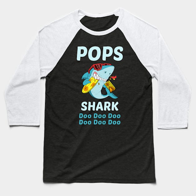 Family Shark 1 POPS Baseball T-Shirt by blakelan128